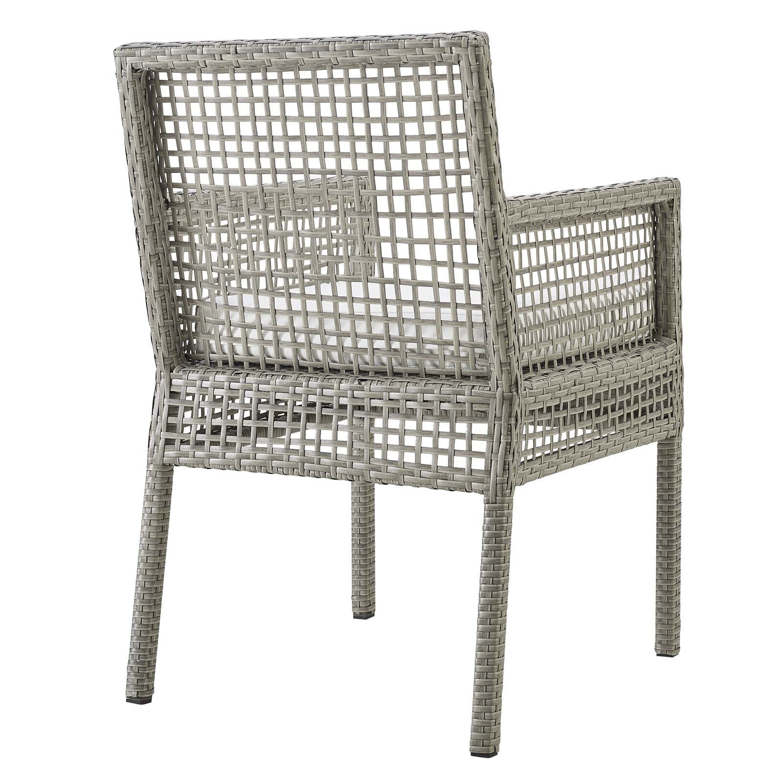 Aura Dining Armchair Outdoor Patio Wicker Rattan Set of 4