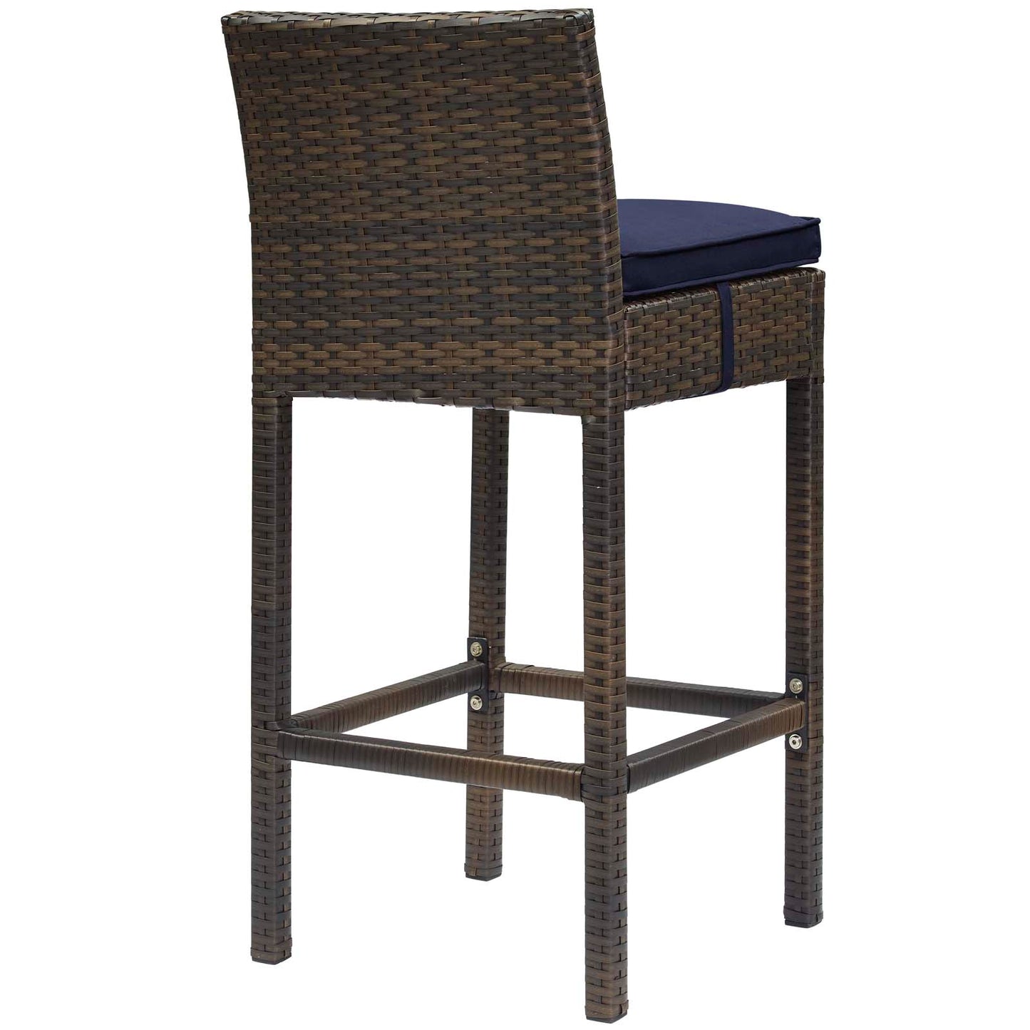 Conduit Bar Stool Outdoor Patio Wicker Rattan Set of 2