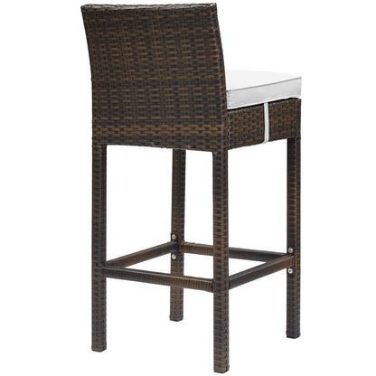 Conduit Bar Stool Outdoor Patio Wicker Rattan Set of 2