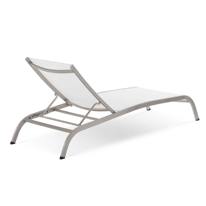 Savannah Mesh Chaise Outdoor Patio Aluminum Lounge Chair