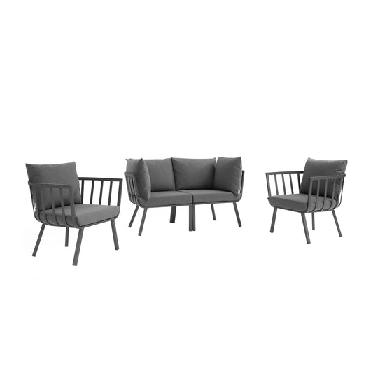 Riverside 4 Piece Outdoor Patio Aluminum Set