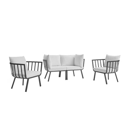 Riverside 4 Piece Outdoor Patio Aluminum Set