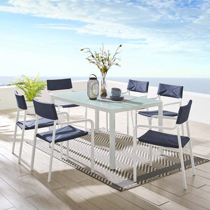 Raleigh 7 Piece Outdoor Patio Aluminum Dining Set