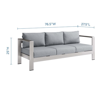 Shore Outdoor Patio Aluminum Sofa