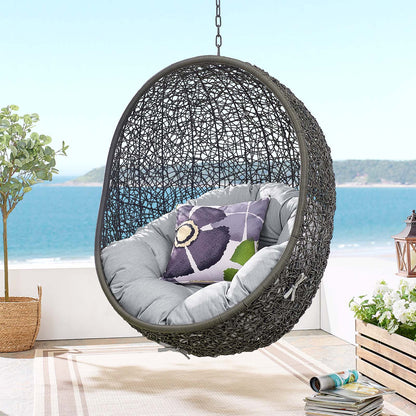 Hide Outdoor Patio Sunbrella® Swing Chair With Stand