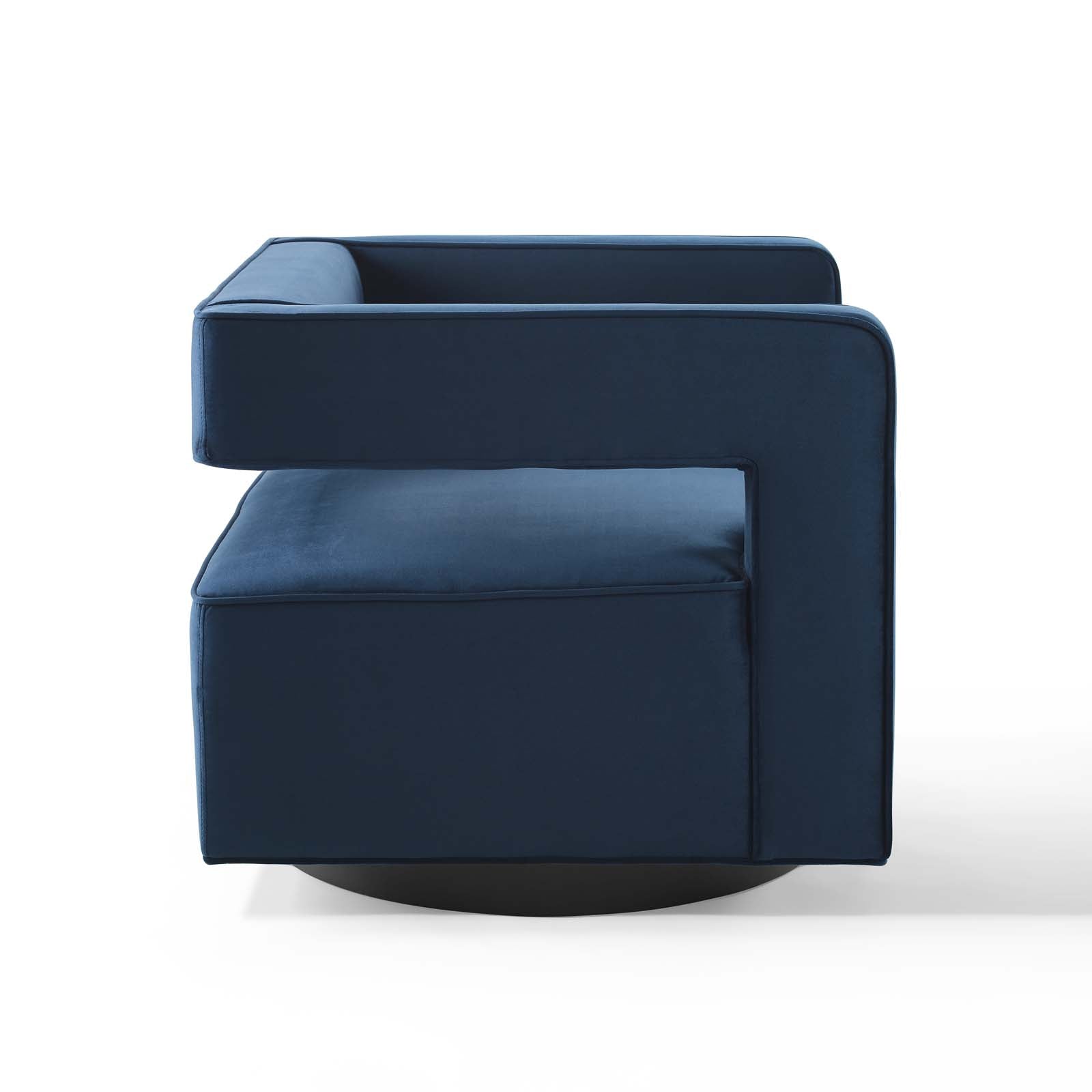 Booth Performance Velvet  Performance Velvet Swivel Armchair