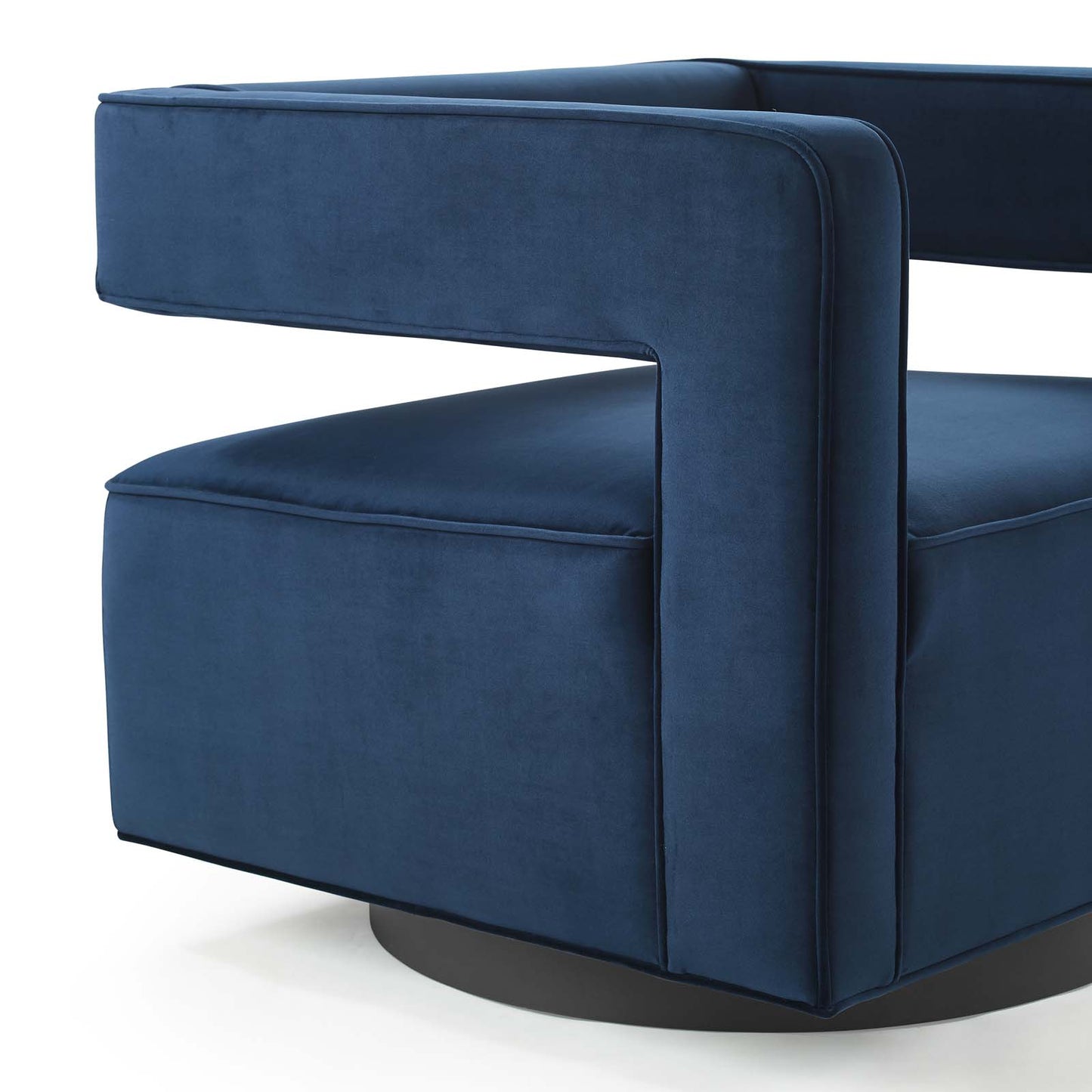 Booth Performance Velvet  Performance Velvet Swivel Armchair