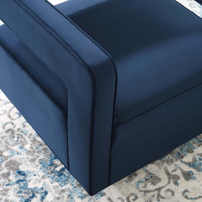 Booth Performance Velvet  Performance Velvet Swivel Armchair