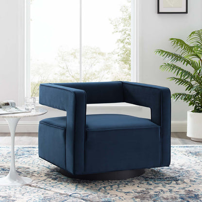 Booth Performance Velvet  Performance Velvet Swivel Armchair