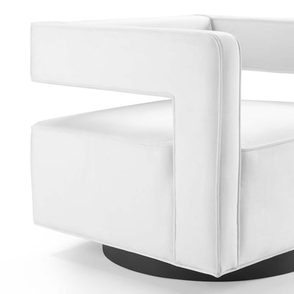 Booth Performance Velvet  Performance Velvet Swivel Armchair