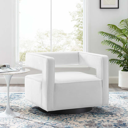 Booth Performance Velvet  Performance Velvet Swivel Armchair