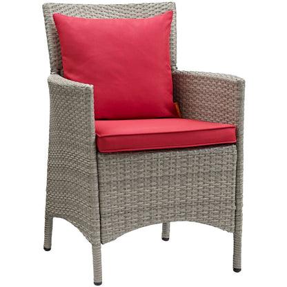 Conduit Outdoor Patio Wicker Rattan Dining Armchair Set of 2