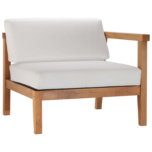 Bayport Outdoor Patio Teak Wood Right-Arm Chair