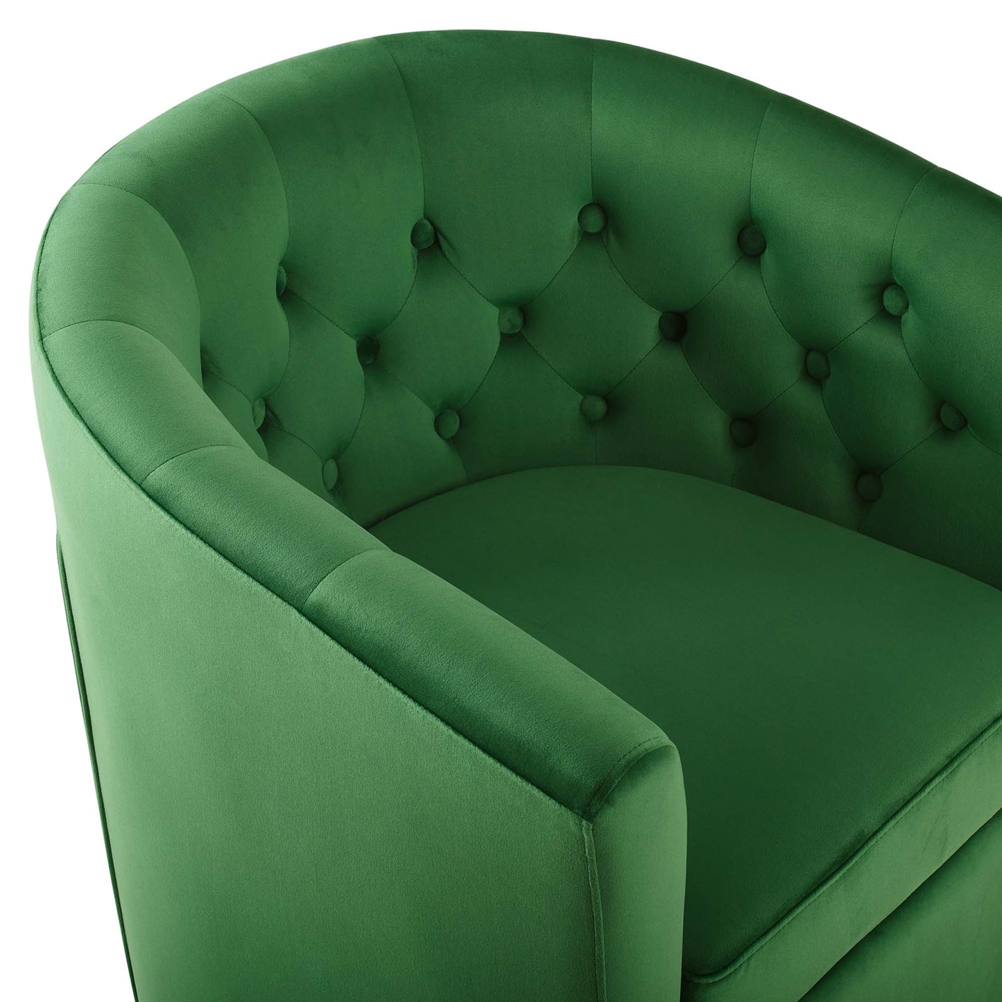 Prospect Tufted Performance Velvet Swivel Armchair