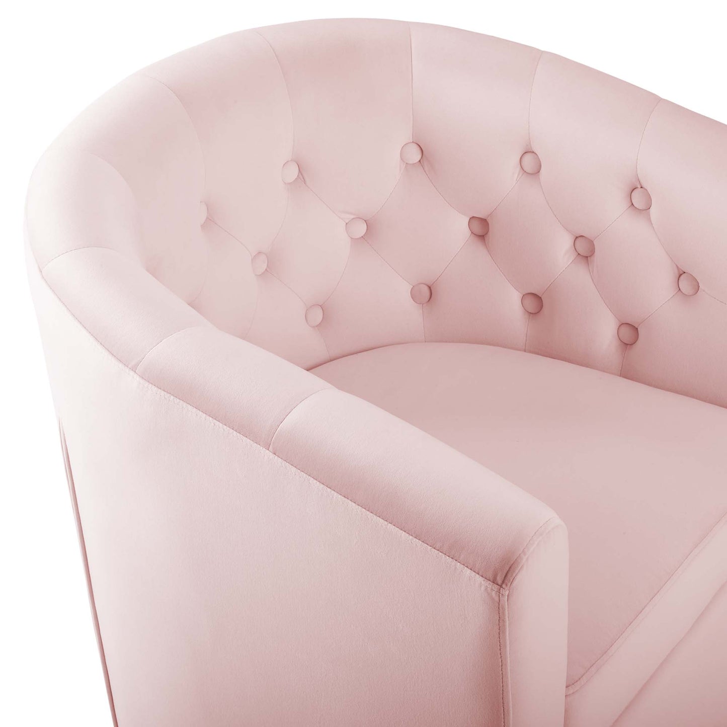 Prospect Tufted Performance Velvet Swivel Armchair