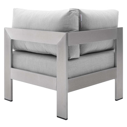 Shore Sunbrella® Fabric Aluminum Outdoor Patio Corner Sofa