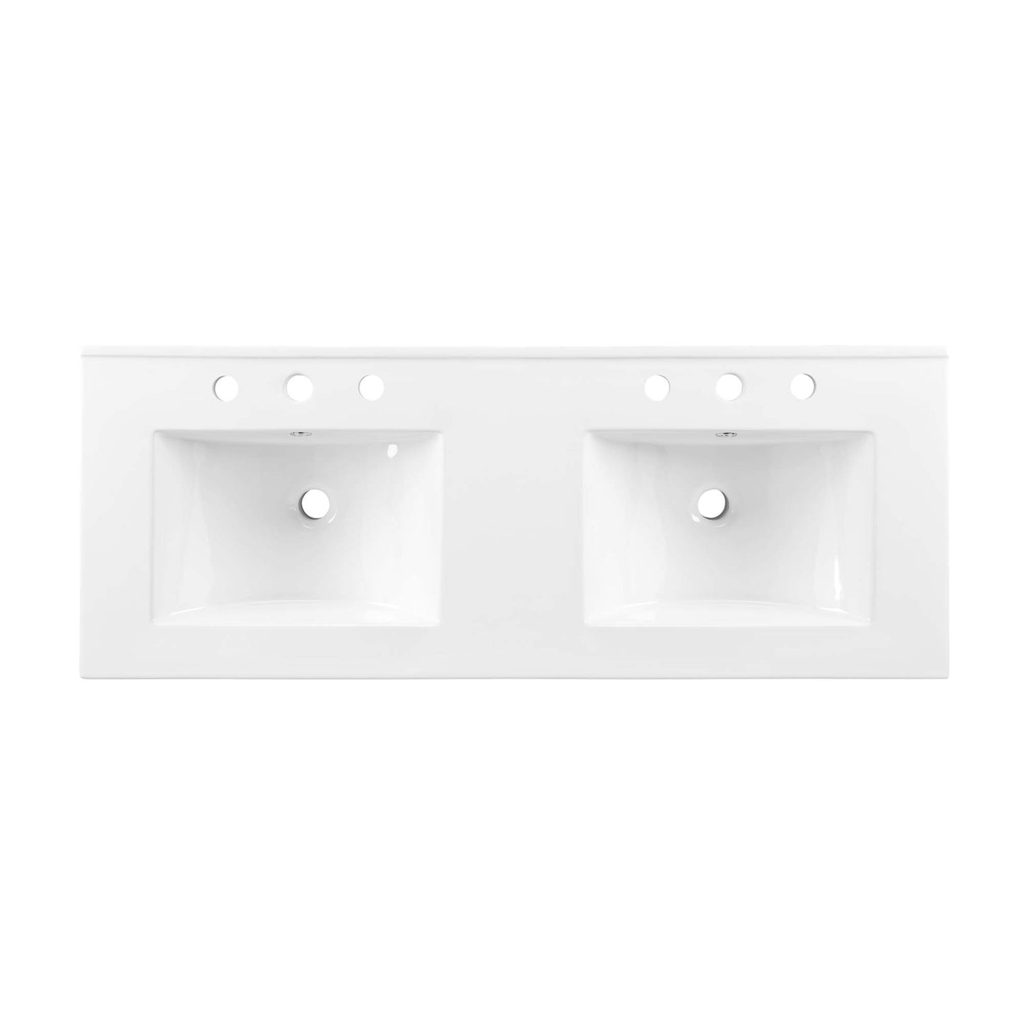 Cayman 48" Double Basin Bathroom Sink White