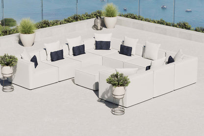 Saybrook Outdoor Patio Upholstered 10-Piece Sectional Sofa