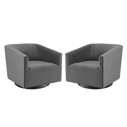 Twist Swivel Chair Performance Velvet Set of 2