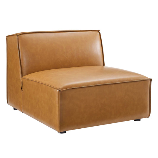 Restore Vegan Leather Sectional Sofa Armless Chair