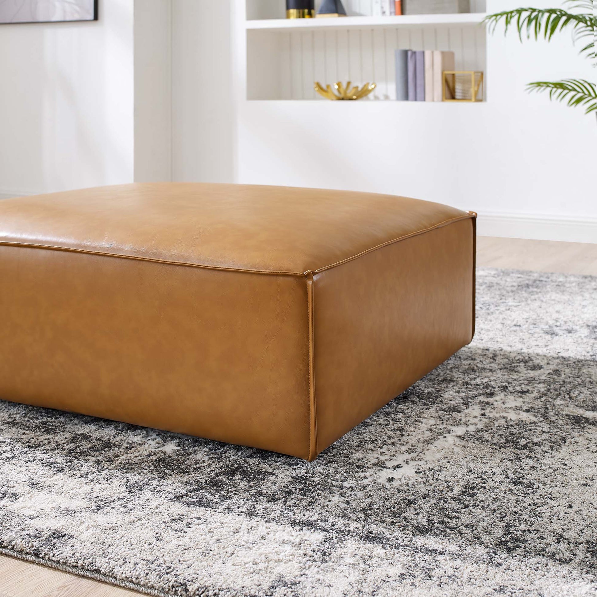 Restore Vegan Leather Ottoman