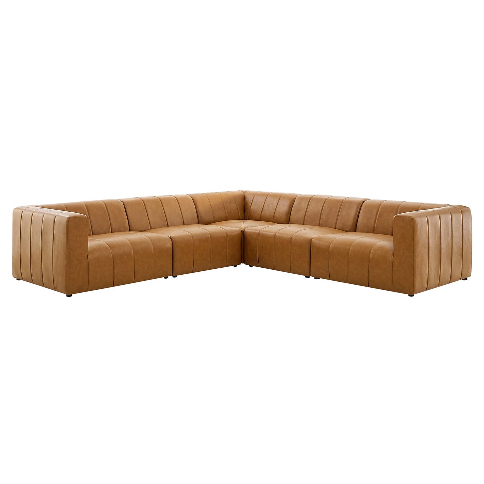 Bartlett Vegan Leather 5-Piece Sectional Sofa