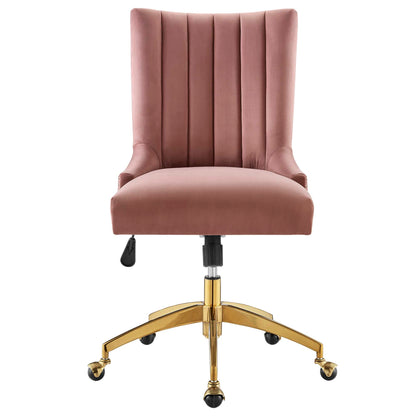 Empower Channel Tufted Performance Velvet Office Chair