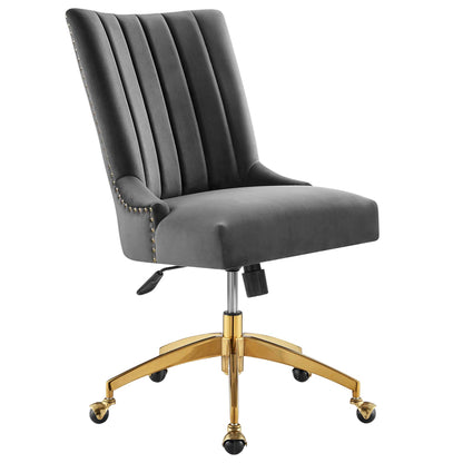 Empower Channel Tufted Performance Velvet Office Chair