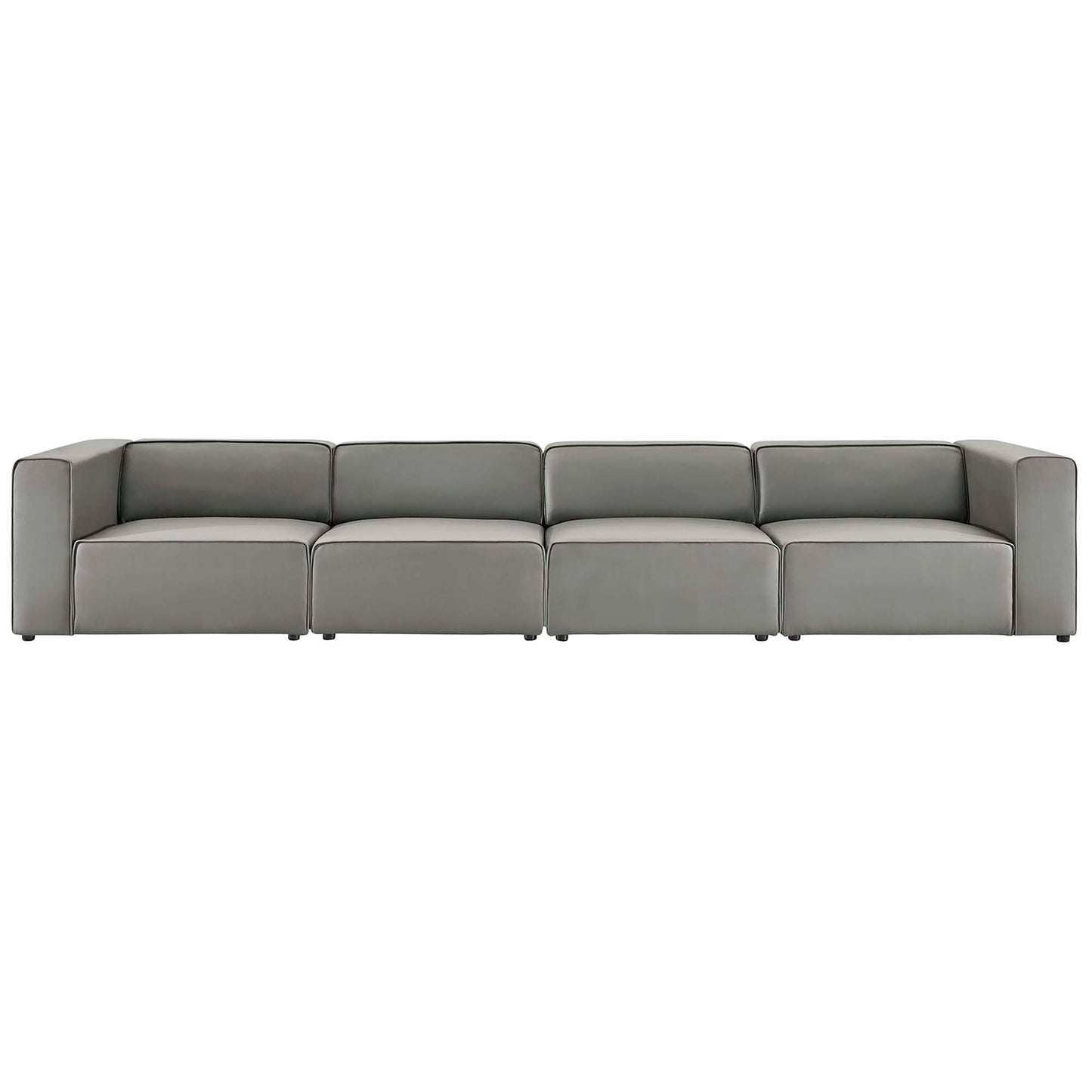 Mingle Vegan Leather 4-Piece Sectional Sofa