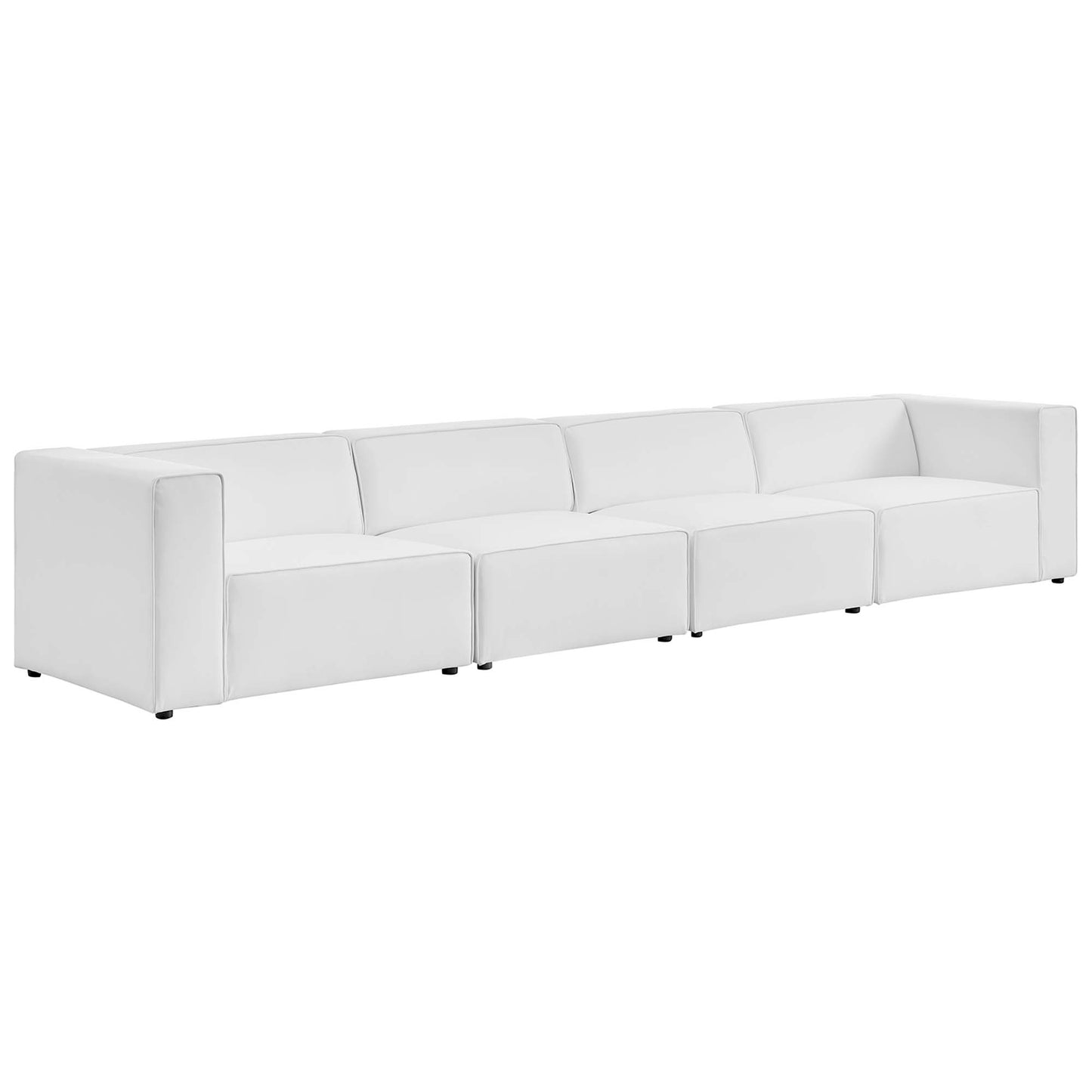 Mingle Vegan Leather 4-Piece Sectional Sofa