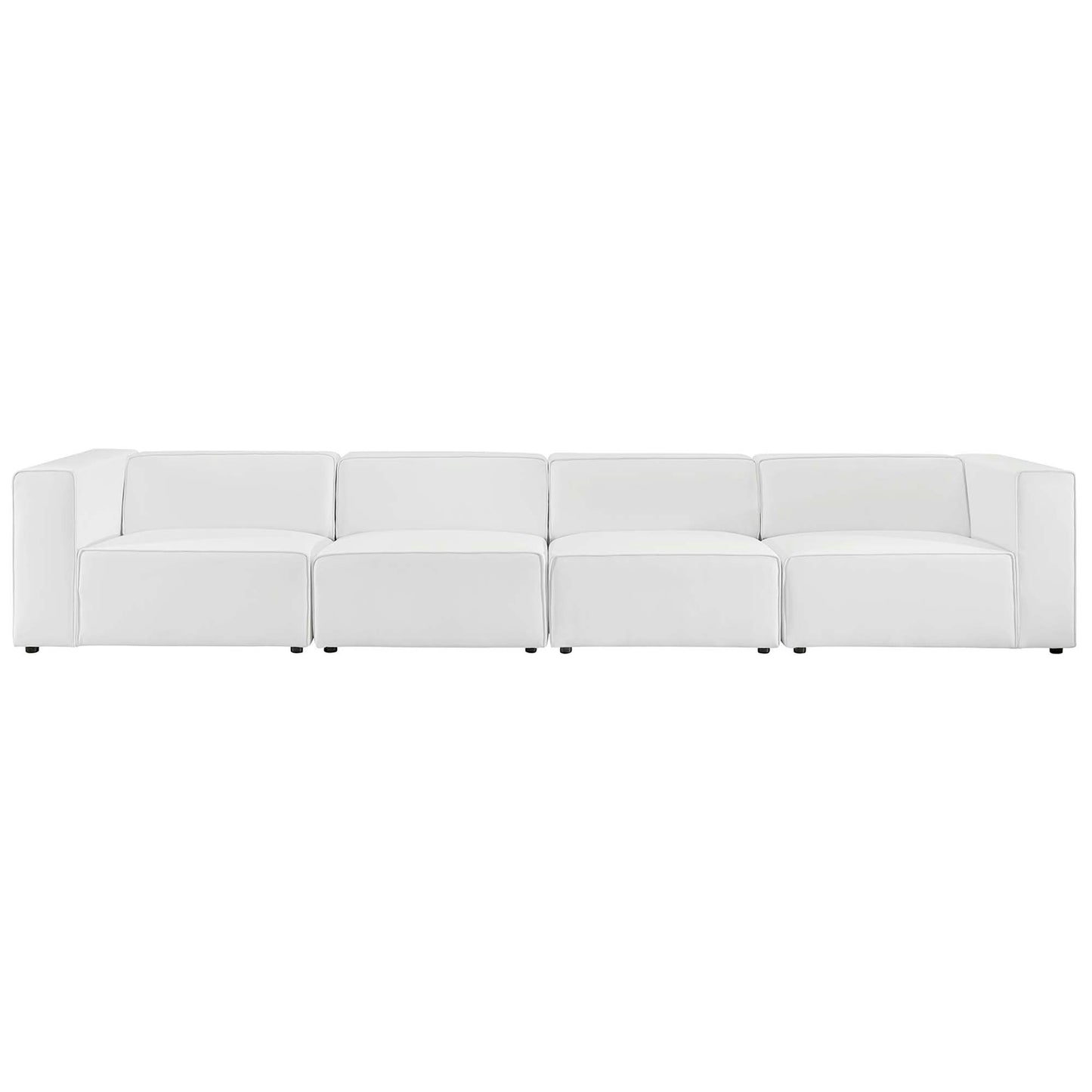 Mingle Vegan Leather 4-Piece Sectional Sofa