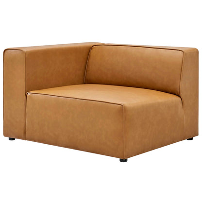 Mingle Vegan Leather 4-Piece Sofa and 2 Ottomans Set