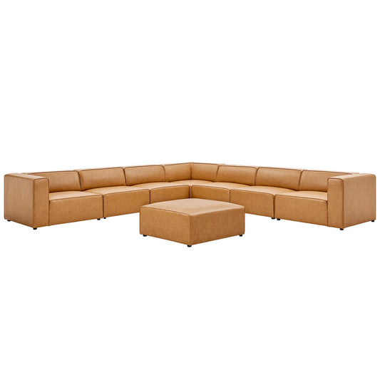 Mingle Vegan Leather 8-Piece Sectional Sofa Set