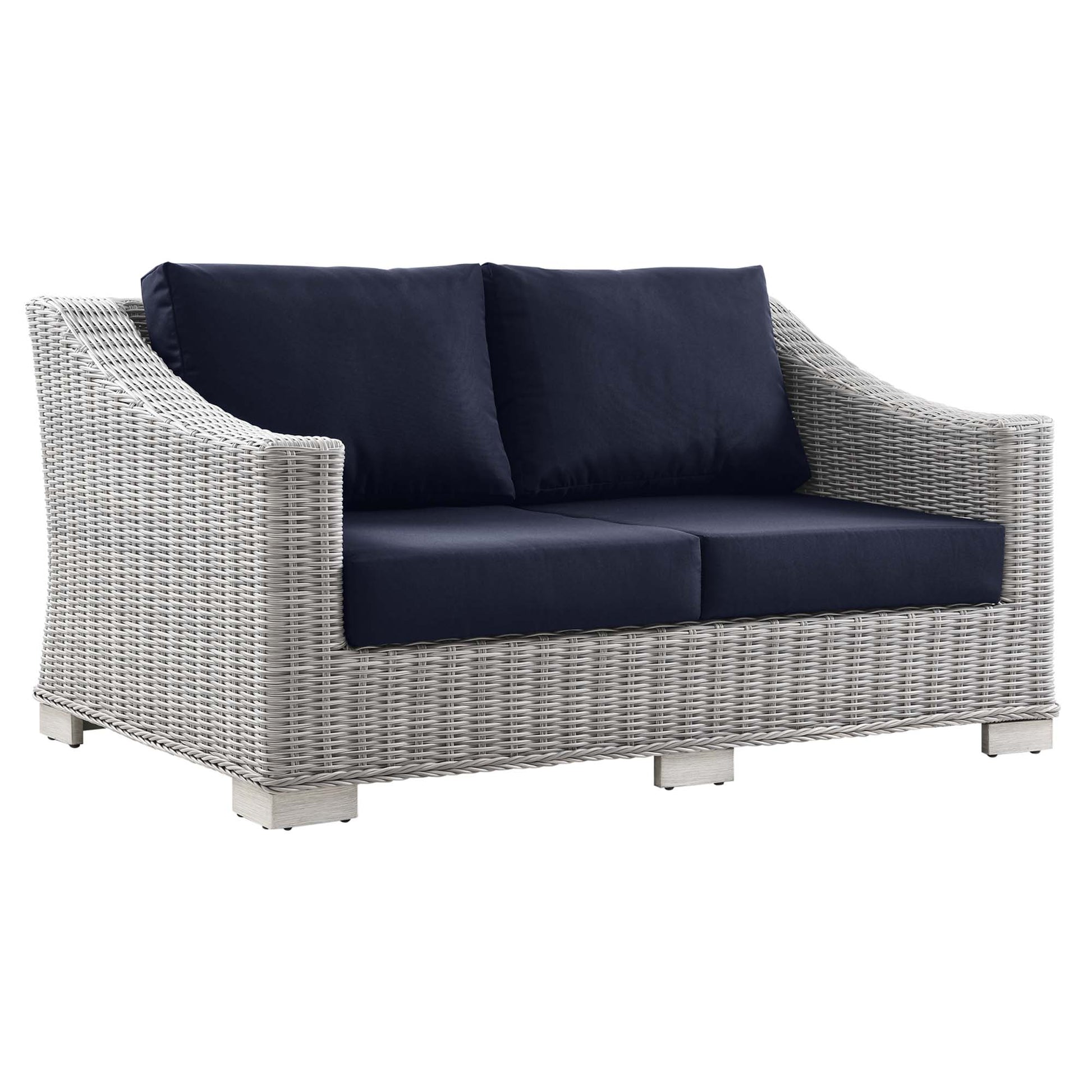 Conway Outdoor Patio Wicker Rattan Loveseat