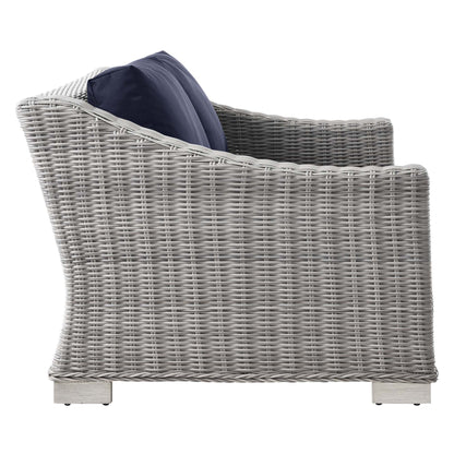 Conway Outdoor Patio Wicker Rattan Loveseat