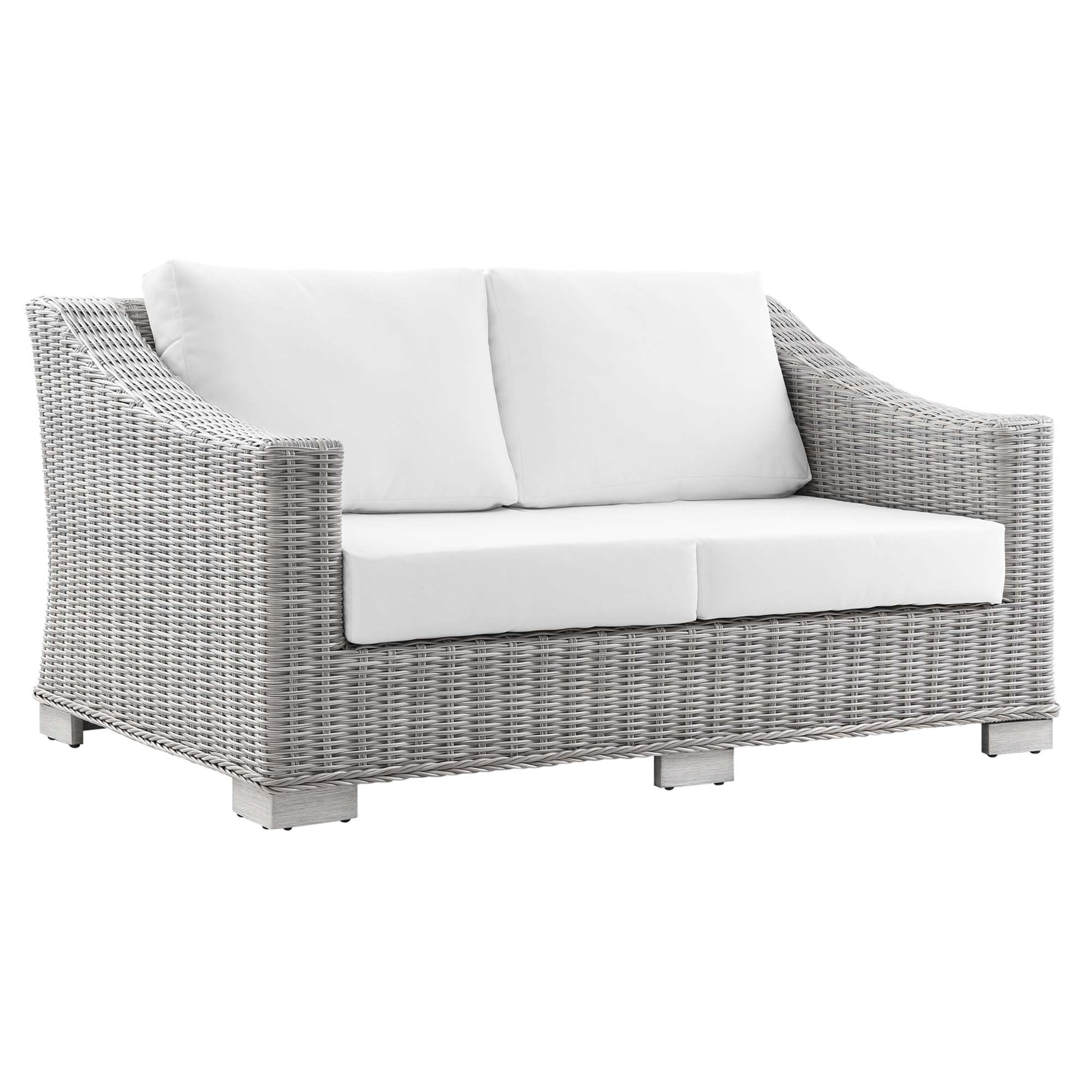 Conway Outdoor Patio Wicker Rattan Loveseat