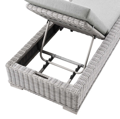 Conway Outdoor Patio Wicker Rattan Chaise Lounge