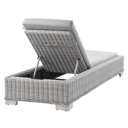 Conway Outdoor Patio Wicker Rattan Chaise Lounge