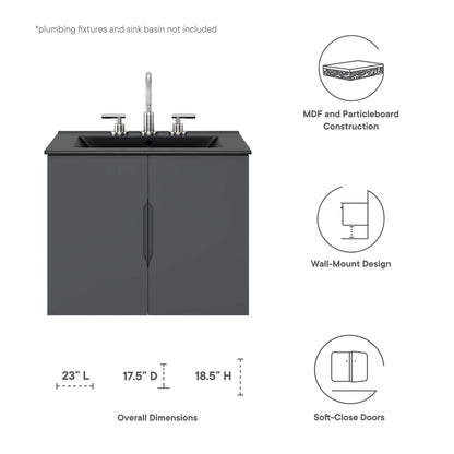 Vitality 24" Bathroom Vanity Cabinet (Sink Basin Not Included)