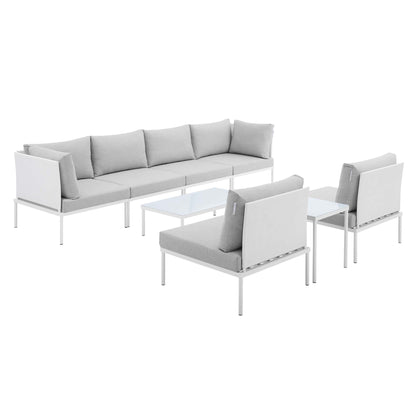 Harmony 8-Piece Sunbrella® Outdoor Patio Aluminum Sectional Sofa Set