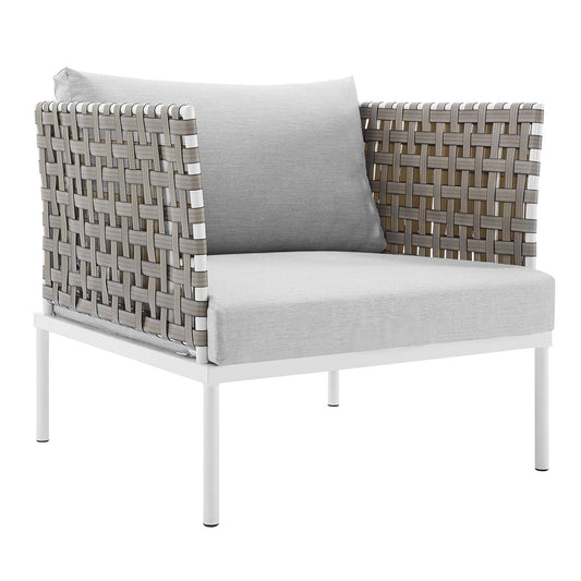 Harmony Sunbrella® Basket Weave Outdoor Patio Aluminum Armchair