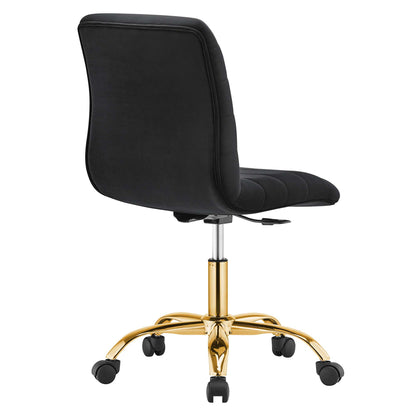 Ripple Armless Performance Velvet Office Chair