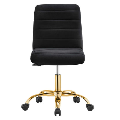 Ripple Armless Performance Velvet Office Chair