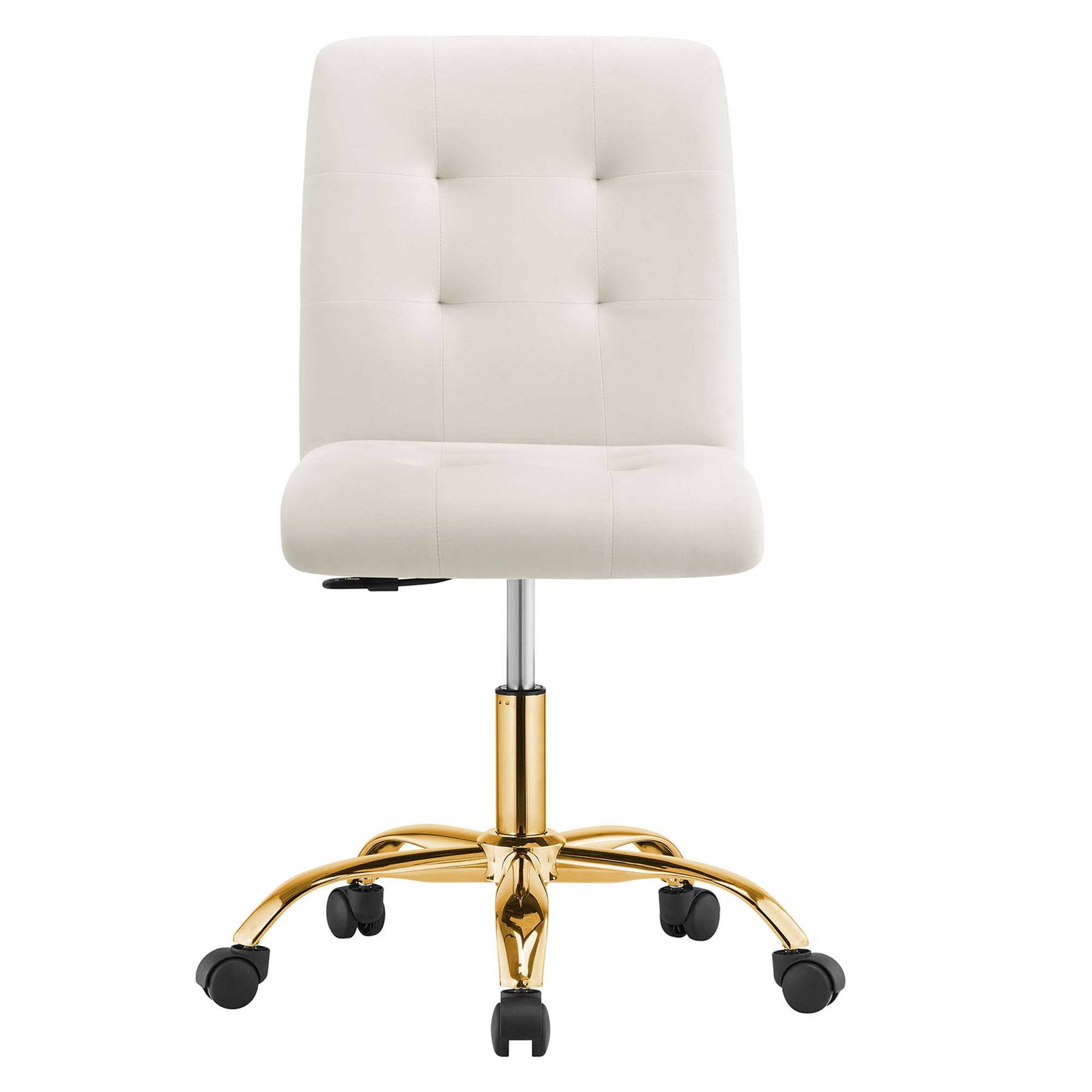 Prim Armless Performance Velvet Office Chair