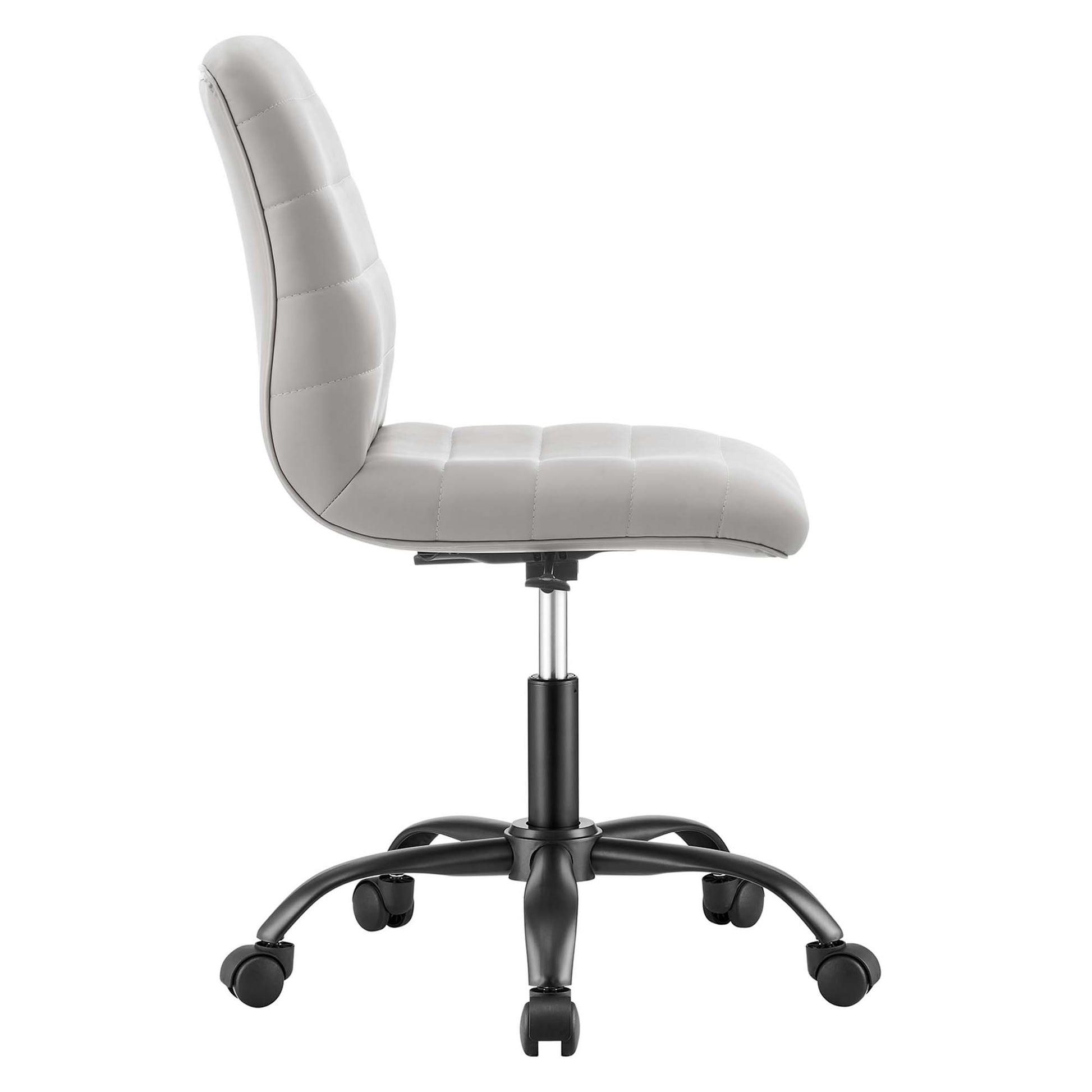 Ripple Armless Vegan Leather Office Chair