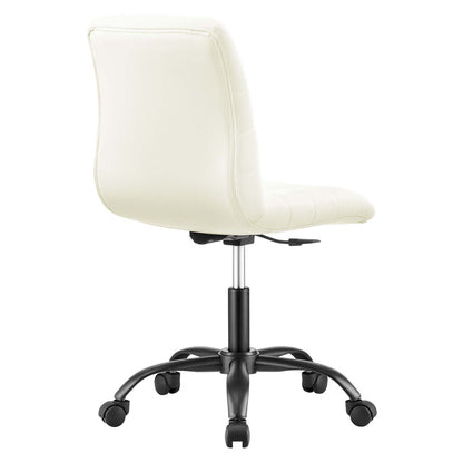 Ripple Armless Vegan Leather Office Chair