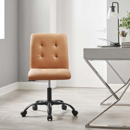 Prim Armless Vegan Leather Office Chair