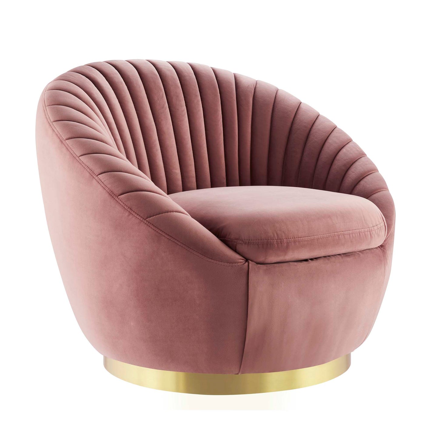 Whirr Tufted Performance Velvet Swivel Chair