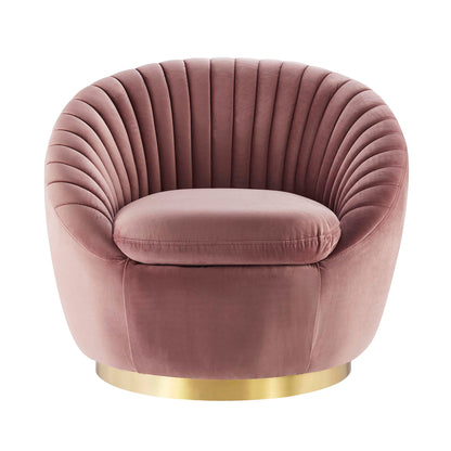 Whirr Tufted Performance Velvet Swivel Chair