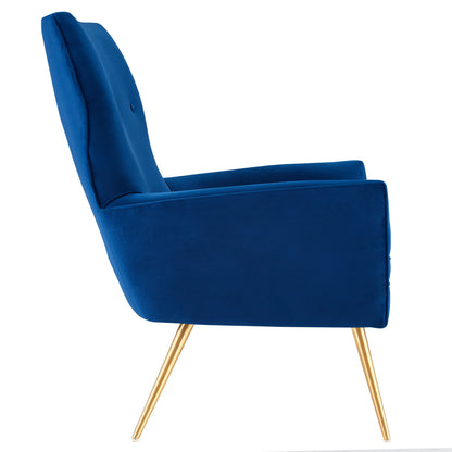 Renata Button Tufted Performance Velvet Armchair